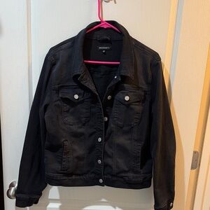 Prosperity Women's Black Denim Trucker Jacket